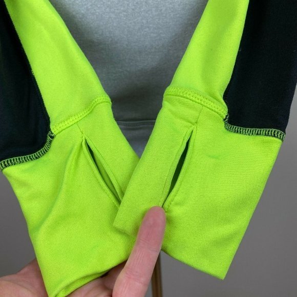 Pink Victorias Secret Top S Turtleneck Pullover Active Zip Pockets Thumbholes - Picture 7 of 10